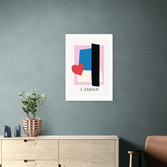 L'Amour Art Print - Multicolor image