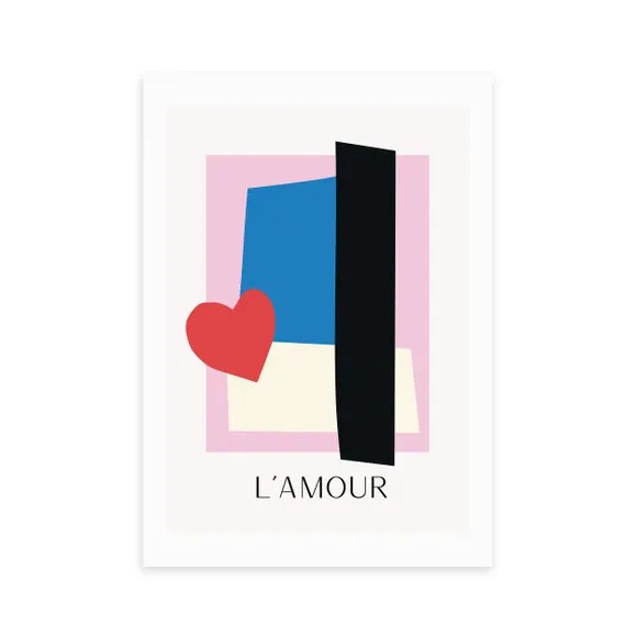 L'Amour Art Print - Multicolor