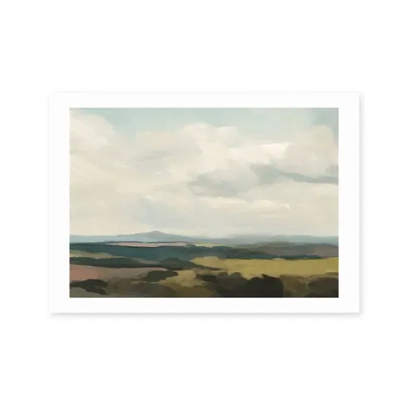 Landscape Art Print - Green, Archival Paper image