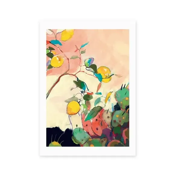 Landscape Wall Print Citrus Cacti - Multicolor