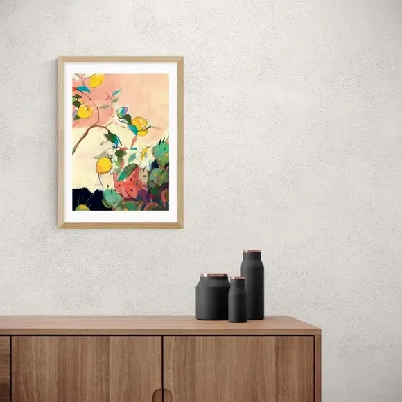 Landscape Wall Print Citrus Cacti - Multicolor
