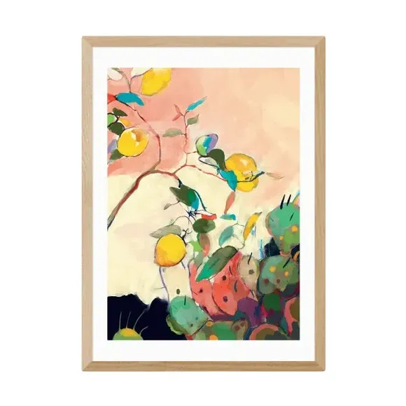 Landscape Wall Print Citrus Cacti - Multicolor