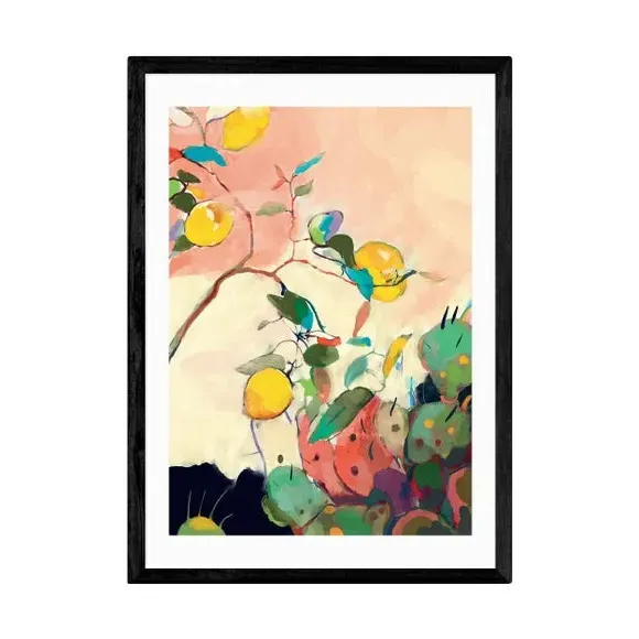 Landscape Wall Print Citrus Cacti - Multicolor