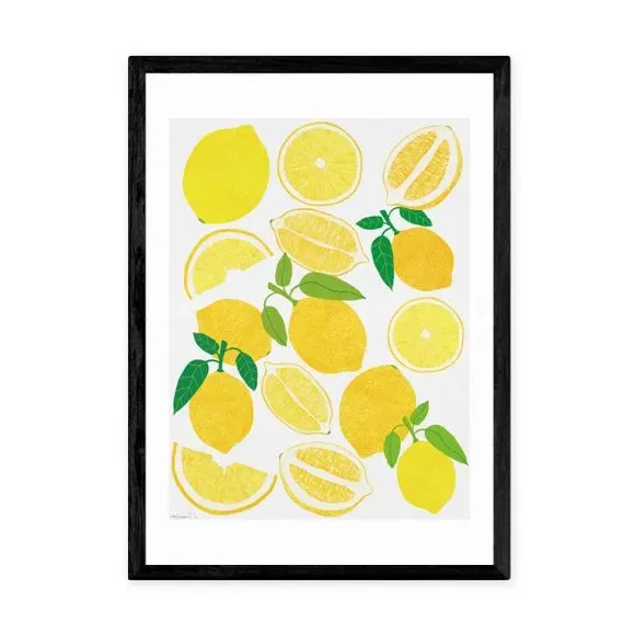 Lemon Harvest Wall Print - Yellow, Paper