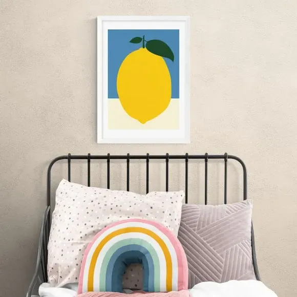 Lemon Wall Art Print - Yellow, Archival Paper