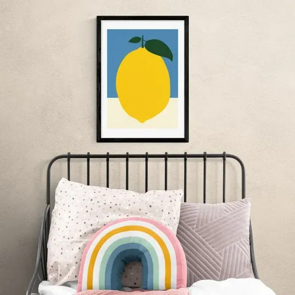 Lemon Wall Art Print - Yellow, Archival Paper