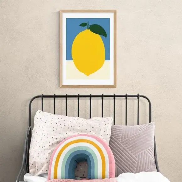 Lemon Wall Art Print - Yellow, Archival Paper