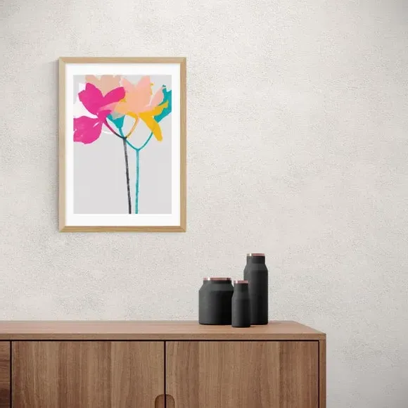 Lily 40 Floral Wall Print - Multicolor, Paper