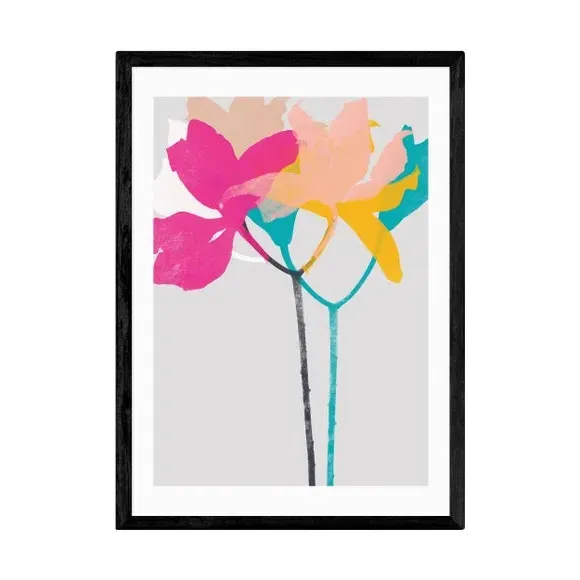 Lily 40 Floral Wall Print - Multicolor, Paper