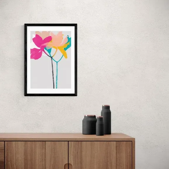 Lily 40 Floral Wall Print - Multicolor, Paper