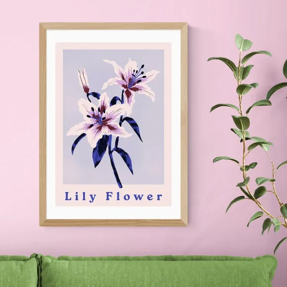 Lily Flower Art Print - Pink