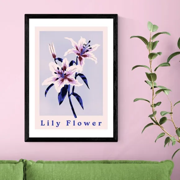 Lily Flower Art Print - Pink