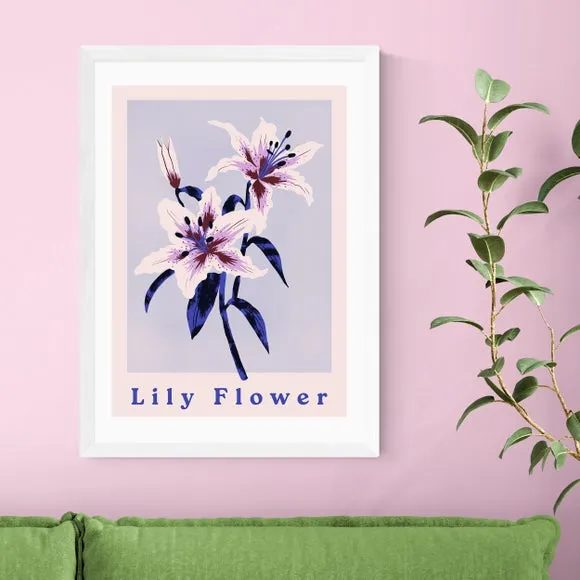 Lily Flower Art Print - Pink