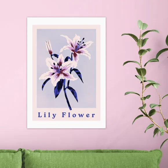Lily Flower Art Print - Pink