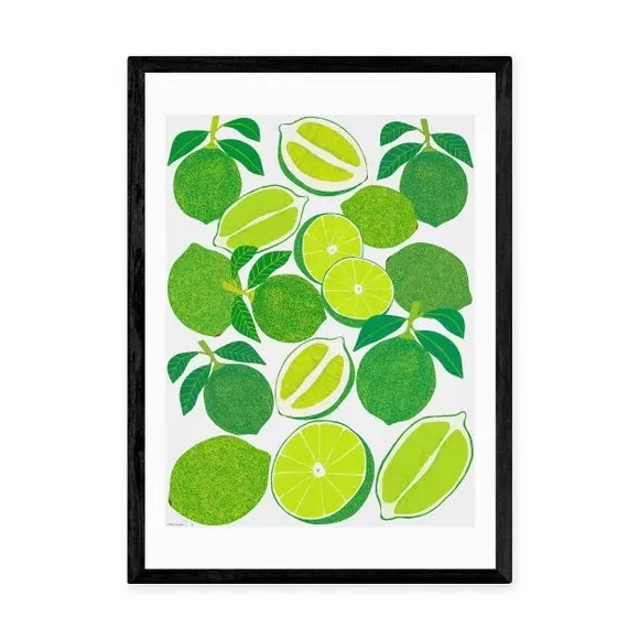 Lime Harvest Wall Print - Green, Paper
