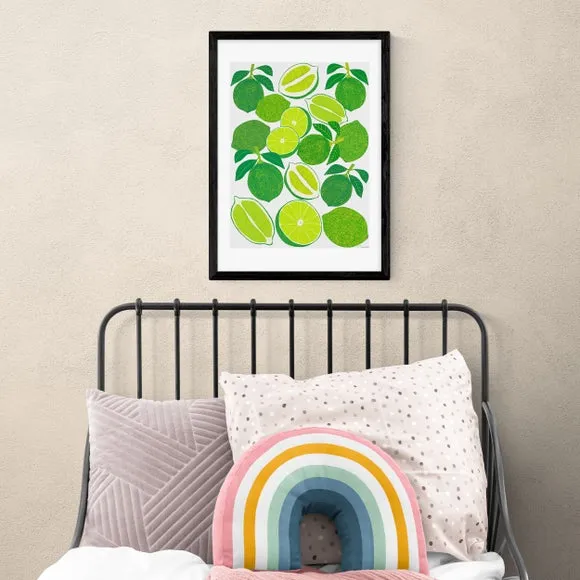 Lime Harvest Wall Print - Green, Paper