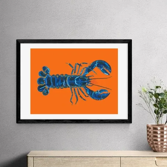 Lobster Wall Print - Orange