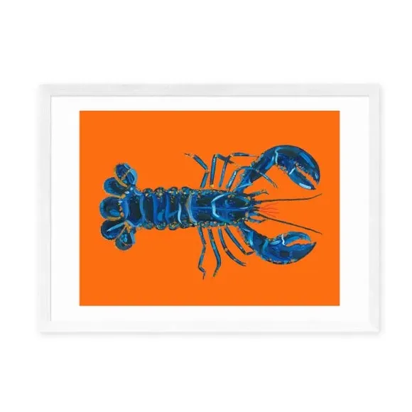 Lobster Wall Print - Orange
