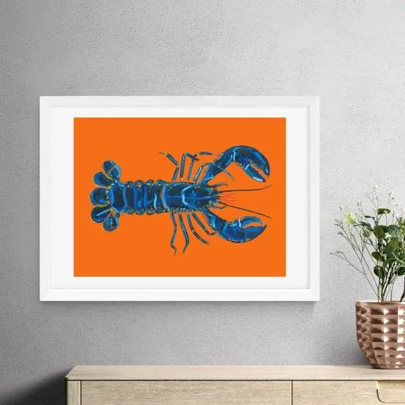 Lobster Wall Print - Orange