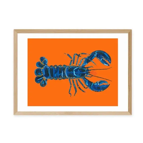 Lobster Wall Print - Orange