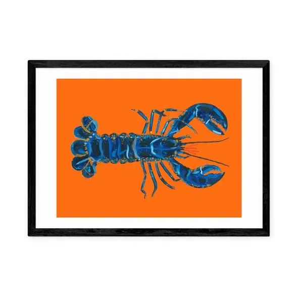 Lobster Wall Print - Orange