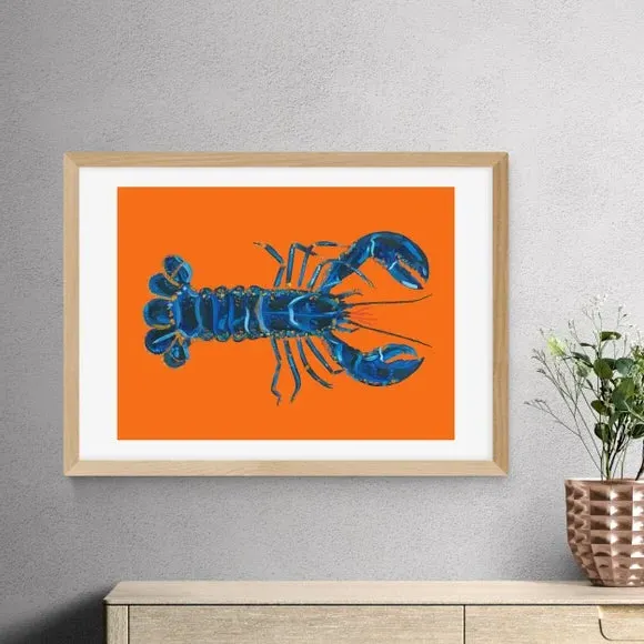Lobster Wall Print - Orange