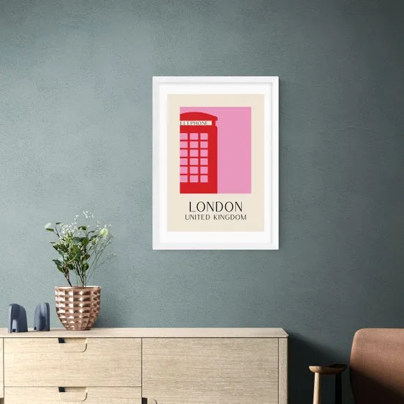London Art Print - Pink