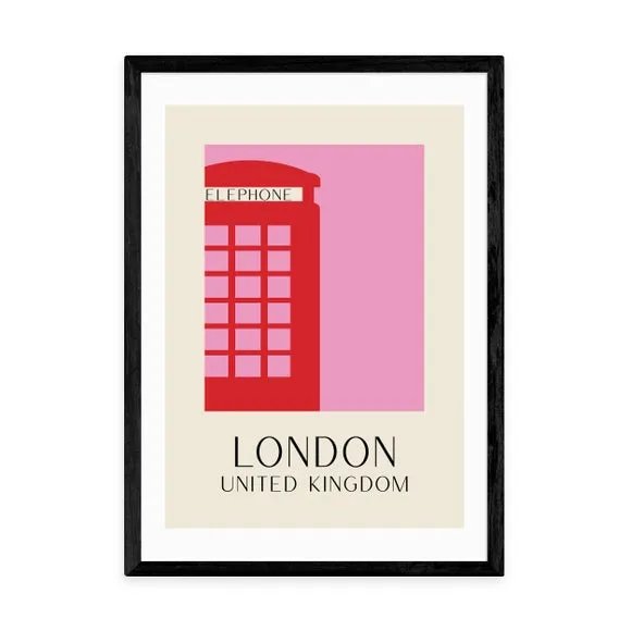 London Art Print - Pink