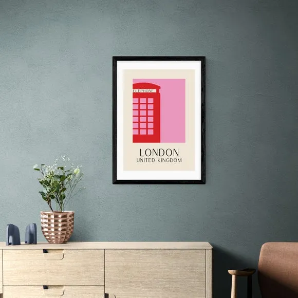 London Art Print - Pink