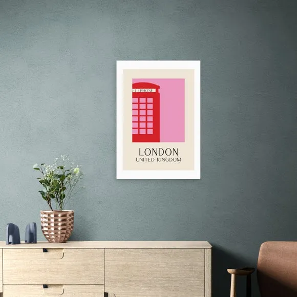 London Art Print - Pink image