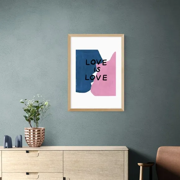 Love is Love Art Print - Pink