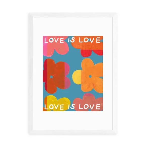 Love is Love III Framed Print - Multicolor