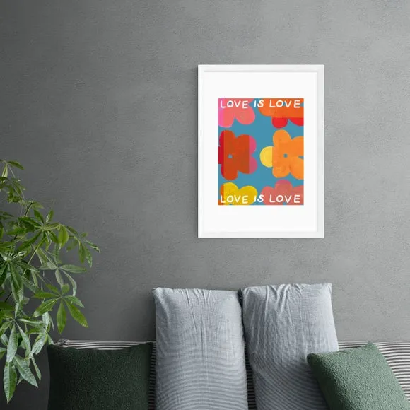 Love is Love III Framed Print - Multicolor