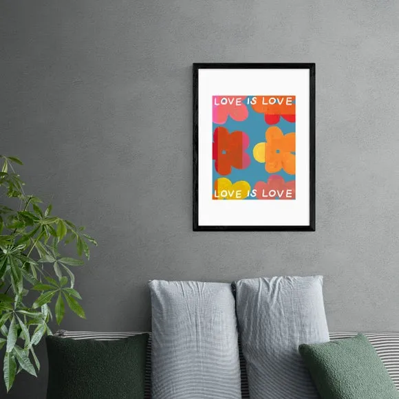 Love is Love III Framed Print - Multicolor