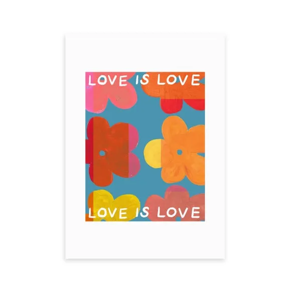 Love is Love III Framed Print - Multicolor