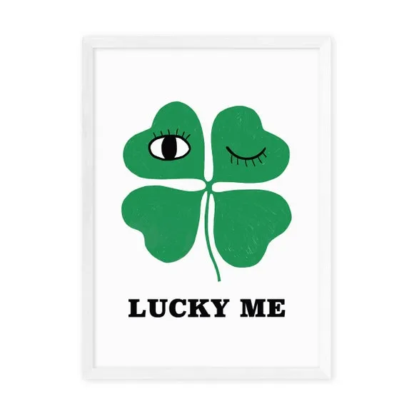 Lucky Me Art Print - Green