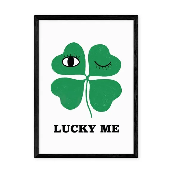 Lucky Me Art Print - Green
