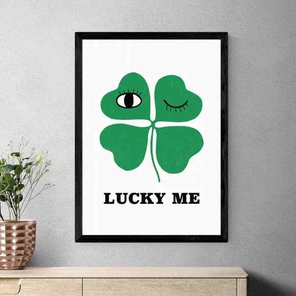 Lucky Me Art Print - Green