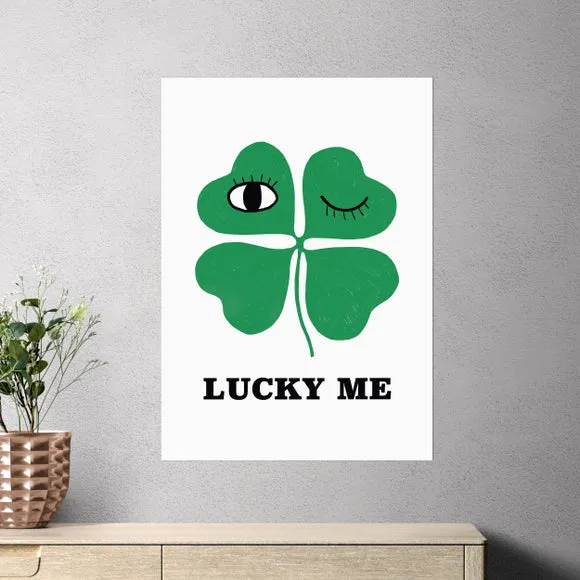 Lucky Me Art Print - Green