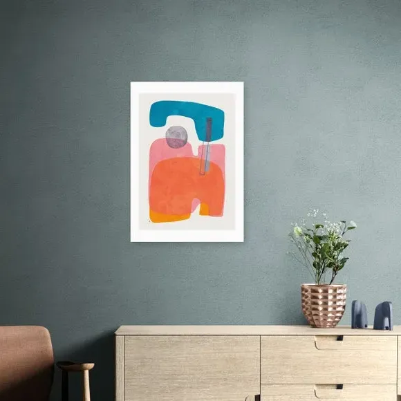 Lumina Framed Print - Orange, Watercolour image