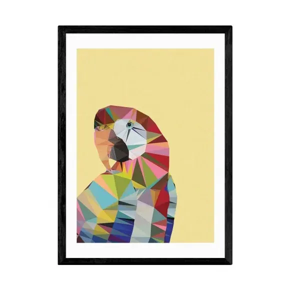 Macaw Wall Print - Yellow, Archival Paper