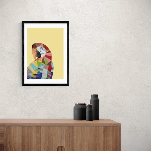 Macaw Wall Print - Yellow, Archival Paper