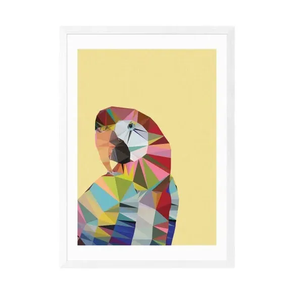 Macaw Wall Print - Yellow, Archival Paper