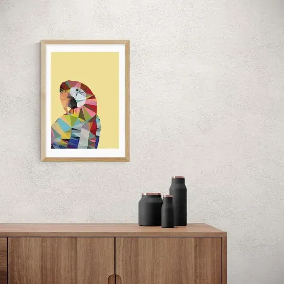 Macaw Wall Print - Yellow, Archival Paper
