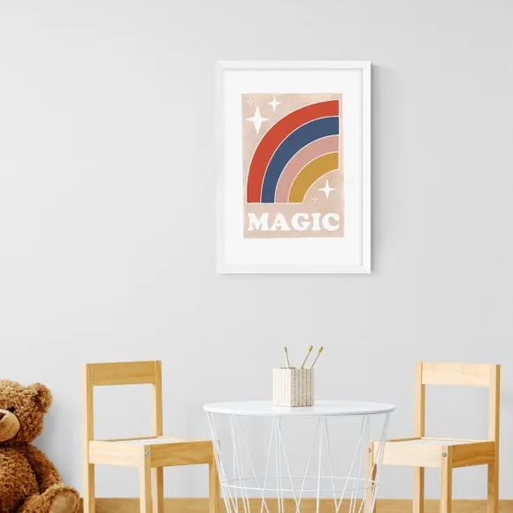 Magic Rainbow Wall Print - Pink, Archival Paper