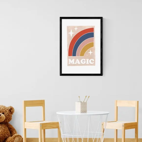 Magic Rainbow Wall Print - Pink, Archival Paper