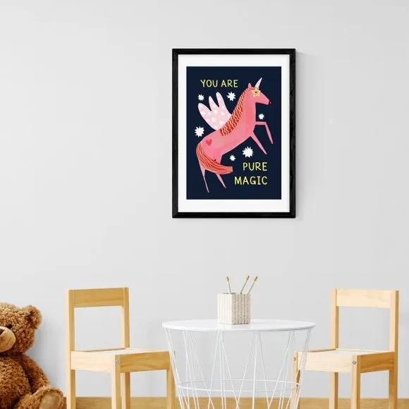 Magic Unicorn Wall Print - Pink