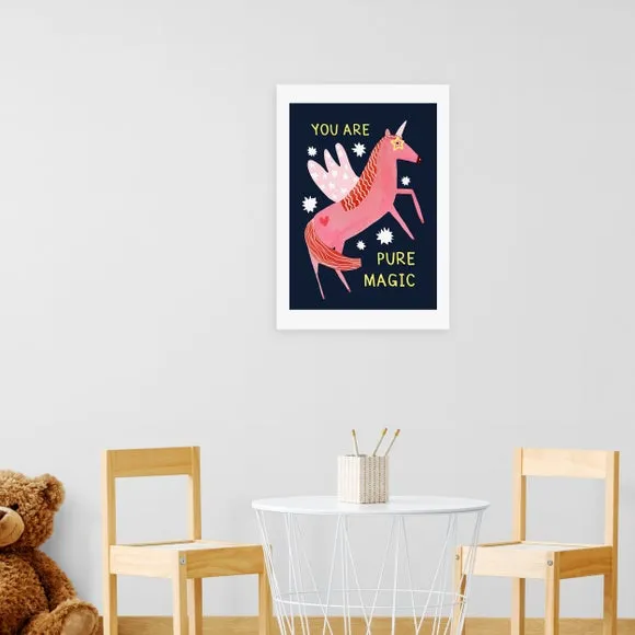 Magic Unicorn Wall Print - Pink image