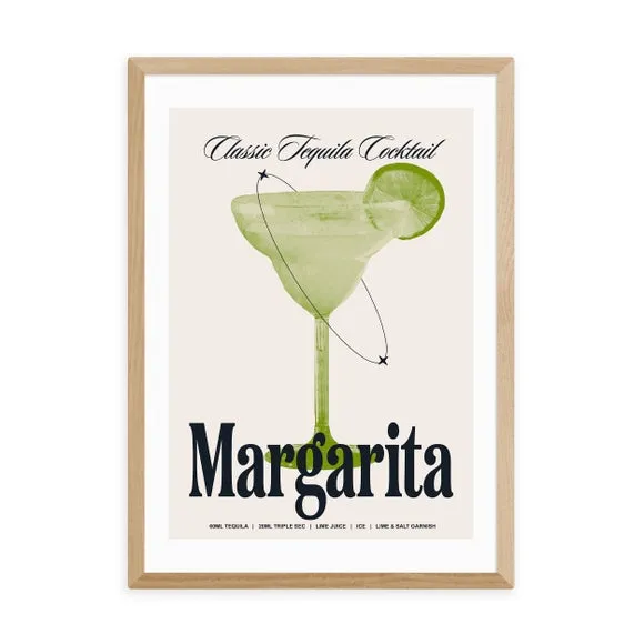 Margarita Wall Print - Green, Paper