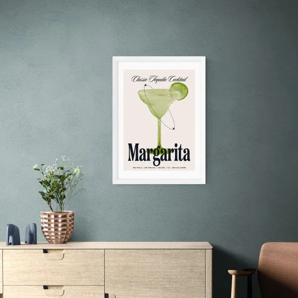 Margarita Wall Print - Green, Paper